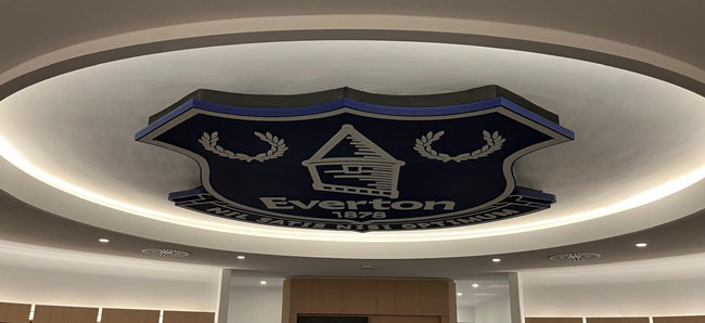 Everton Football Club Ceiling Logo